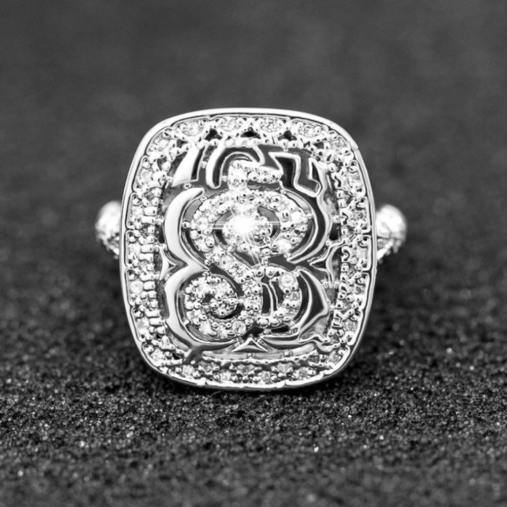 New Vintage 925 Silver Round Cut White Sapphire